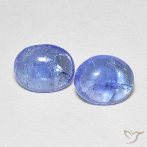 5.66ctw Natürlicher Intensives Violettblau Tansanit, Oval, Transparent