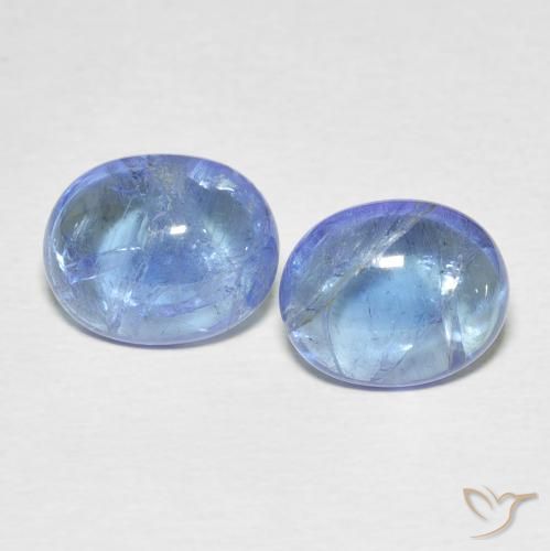 6.17ctw Natürlicher Hellviolettes Blau Tansanit, Oval, Transparent
