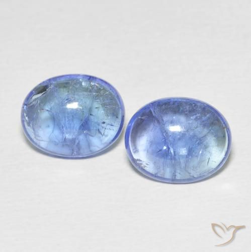 5.86ctw Natürlicher hellviolett-blau Tansanit, Oval, Transparent
