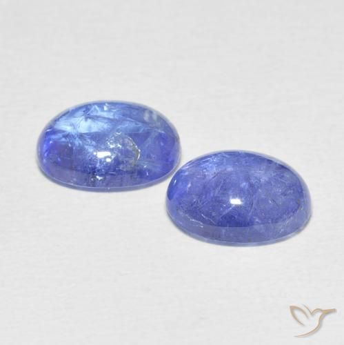 6.76 ct natürliche Intensives Violettblau Tansanit-Edelsteine, Oval, Transparent