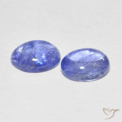 6.05 ct natürliche Intensives Violettblau Tansanit-Edelsteine, Oval, Transparent