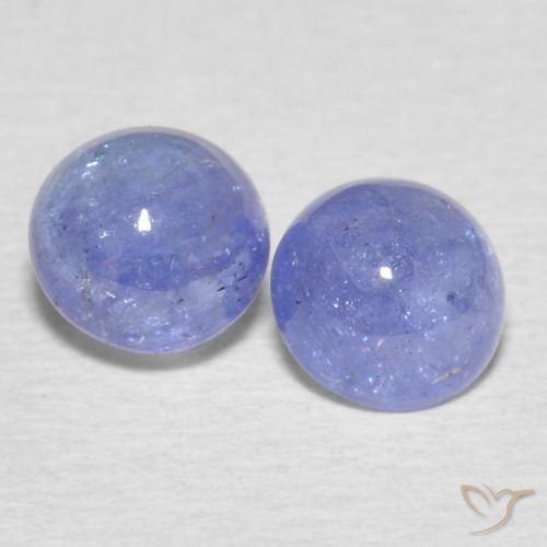 1.39ctw Natürlicher Intensives Violettblau Tansanit, Runden, Transparent