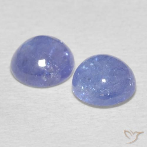1.39 ct natürliche Intensives Violettblau Tansanit-Edelsteine, Runden, Transparent