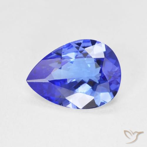 2.30ct Natürlicher Lebhaftes Blau Tansanit, Birnenform, VVS
