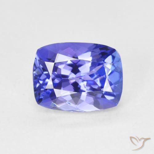 2.29ct Natürlicher tiefviolett-blau Tansanit, Kissen, VVS