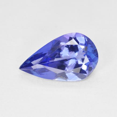 2.14ct Natürlicher tiefviolett-blau Tansanit, Birnenform, VVS