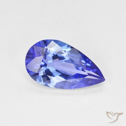 9,17 ctw natürlicher tiefviolett-blau Tansanit, Birnenform, VVS