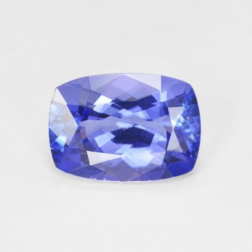 2.47ct Natürlicher tiefviolett-blau Tansanit, Kissen, VVS