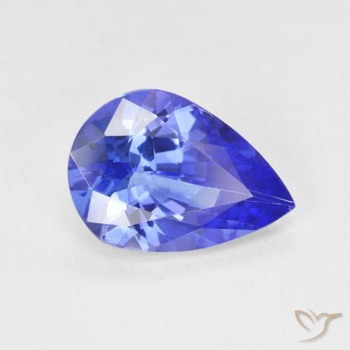 2.25ct Natürlicher tiefviolett-blau Tansanit, Birnenform, VVS