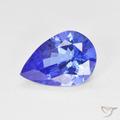 9,17 ctw natürlicher tiefviolett-blau Tansanit, Birnenform, VVS