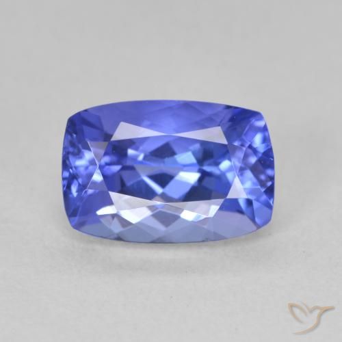 2.21ct Natürlicher violett-blau Tansanit, Kissen, VVS