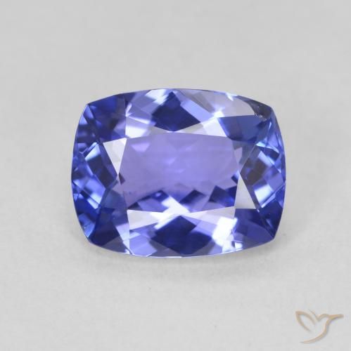 2.04ct Natürlicher tiefblau Tansanit, Kissen, VVS