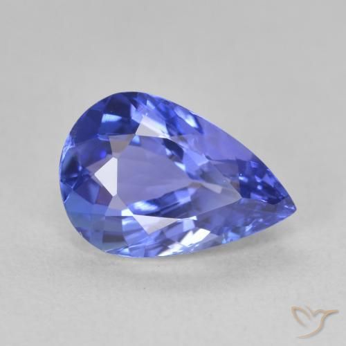 9,17 ctw natürlicher violett-blau Tansanit, Birnenform, VVS