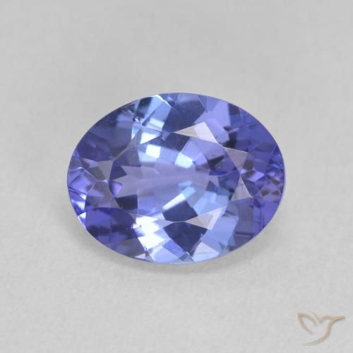 1.95ct Natürlicher Intensives Violettblau Tansanit, Oval, VVS-VS, Photo A