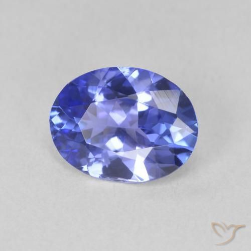 9,17 ctw natürlicher Intensives Violettblau Tansanit, Oval, VVS
