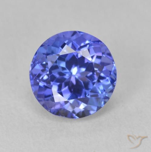 9,17 ctw natürlicher tiefviolett-blau Tansanit, Runden, VVS