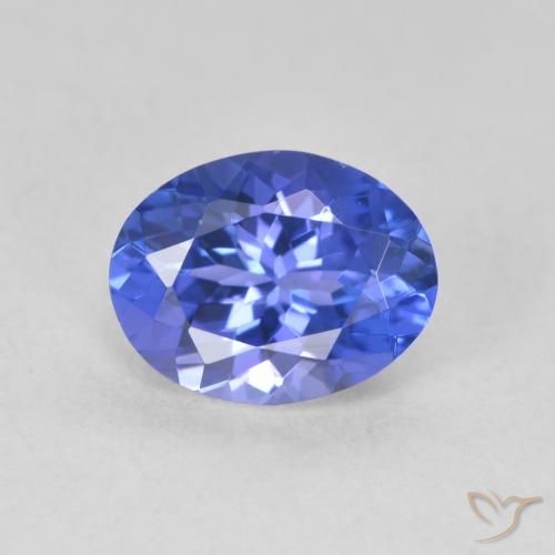 1.63ct Natürlicher tiefviolett-blau Tansanit, Oval, VVS
