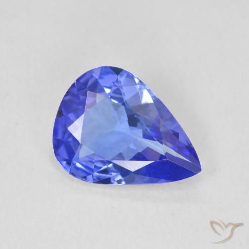 9,17 ctw natürlicher tiefviolett-blau Tansanit, Birnenform, VVS