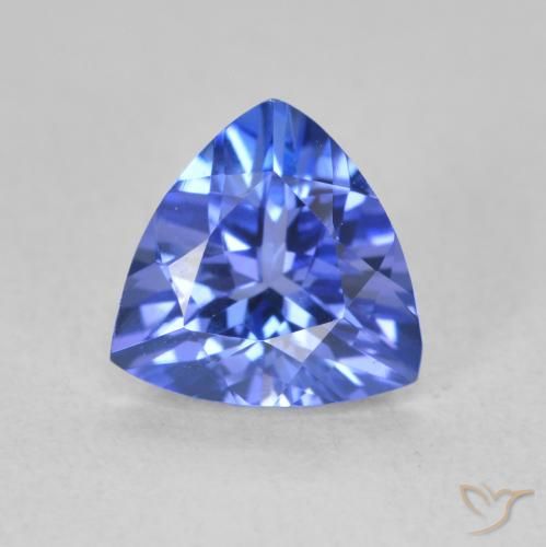 1.30ct Natürlicher tiefviolett-blau Tansanit, Trillion, VVS