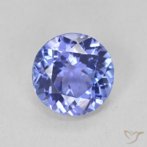 1.52ct Natürlicher Intensives Violettblau Tansanit, Runden, VVS