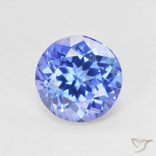 1.65ct Natürlicher tiefviolett-blau Tansanit, Runden, VVS