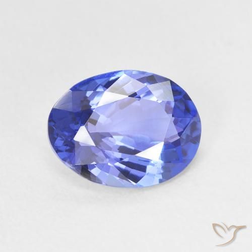 1.69ct Natürlicher tiefviolett-blau Tansanit, Oval, VVS-VS