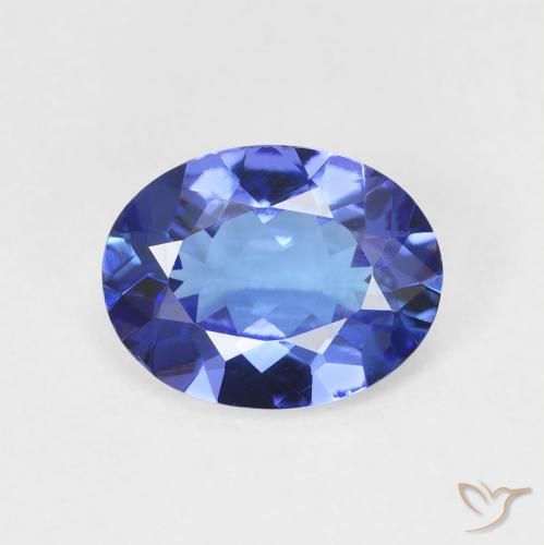 1.66ct Natürlicher Mittleres Marineblau Tansanit, Oval, VVS