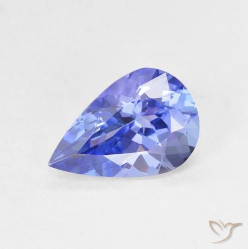 1.31ct Natürlicher tiefviolett-blau Tansanit, Birnenform, VVS