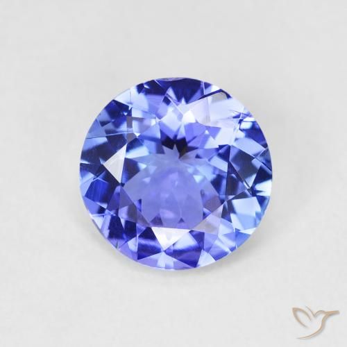 1.69ct Natürlicher Intensives Blau Tansanit, Runden, VVS-VS