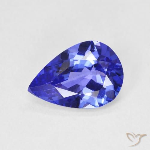 1.77ct Natürlicher Lebhaftes Blau Tansanit, Birnenform, VVS