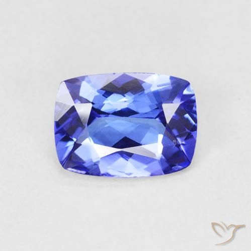 1.33ct Natürlicher Intensives Blau Tansanit, Kissen, VVS-VS