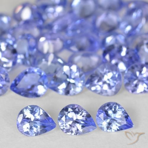 8.59 ct natürliche Elektrisches Lila Blau Tansanit-Edelsteine, Birnenform, VS