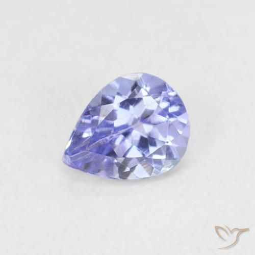 0.35ct Natürlicher violett-blau Tansanit, Birnenform, VVS-VS