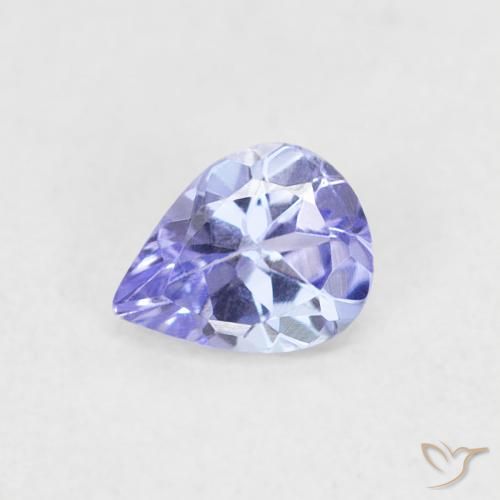 0.35ct Natürlicher violett-blau Tansanit, Birnenform, VVS-VS