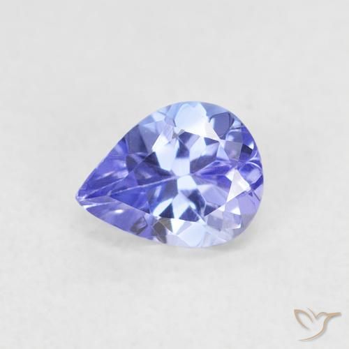 0.43ct Natürlicher violett-blau Tansanit, Birnenform, VVS-VS