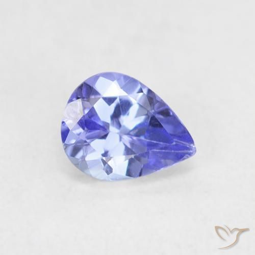 9,17 ctw natürlicher violett-blau Tansanit, Birnenform, VVS-VS