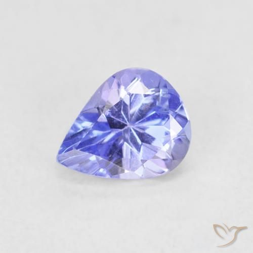 0.41ct Natürlicher violett-blau Tansanit, Birnenform, VVS-VS