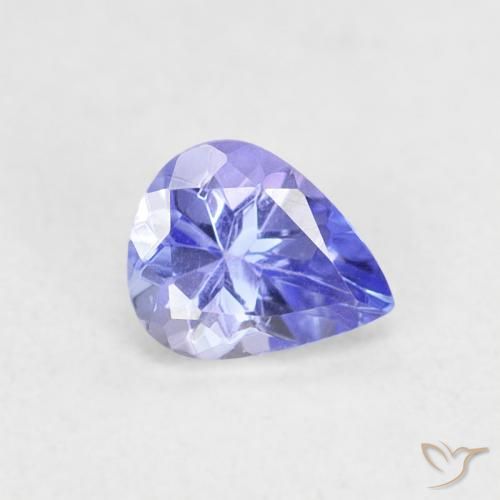 9,17 ctw natürlicher violett-blau Tansanit, Birnenform, VVS-VS