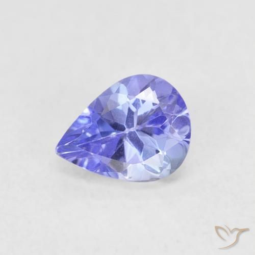 0.41ct Natürlicher violett-blau Tansanit, Birnenform, VVS-VS