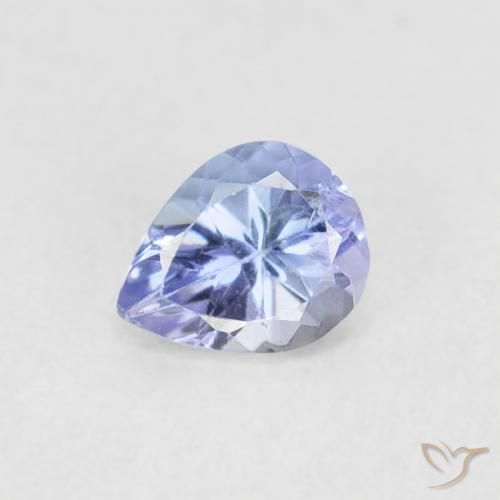 0.36ct Natürlicher Pastellblau Tansanit, Birnenform, VVS-VS