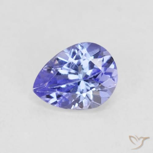 0.38ct Natürlicher violett-blau Tansanit, Birnenform, VVS-VS