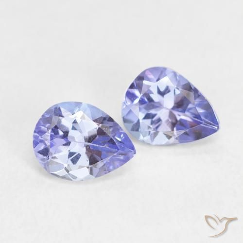 0.70 ct natürliche violett-blau Tansanit-Edelsteine, Birnenform, VVS-VS
