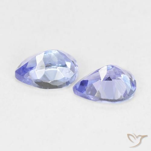 0.70 ct natürliche violett-blau Tansanit-Edelsteine, Birnenform, VVS-VS