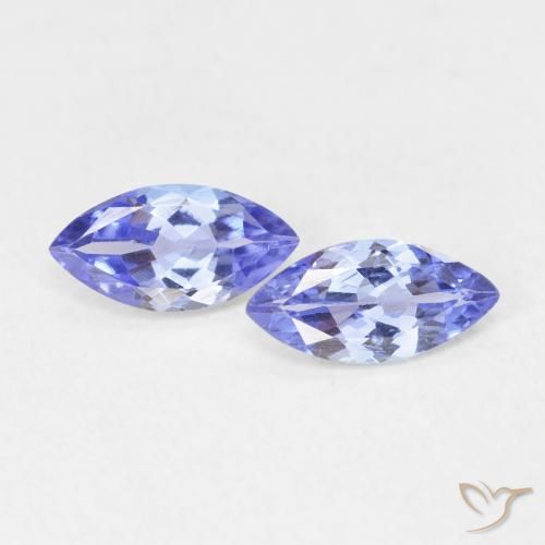 0.71ctw Natürlicher violett-blau Tansanit, Marquise, VVS-VS
