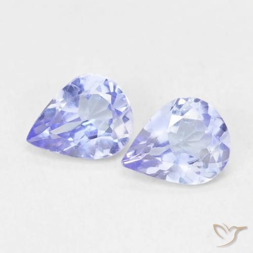 0.65ctw Natürlicher violett-blau Tansanit, Birnenform, VVS-VS