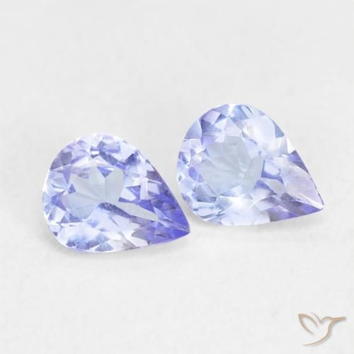 0.65 ct natürliche violett-blau Tansanit-Edelsteine, Birnenform, VVS-VS
