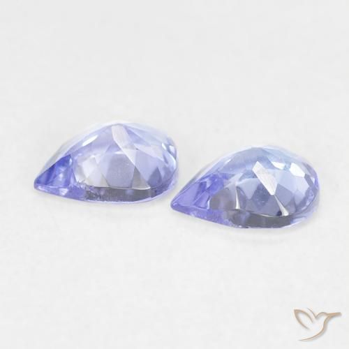 0.65 ct natürliche violett-blau Tansanit-Edelsteine, Birnenform, VVS-VS