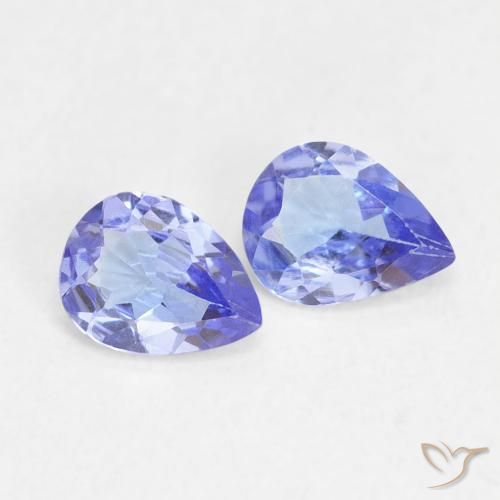 0.52 ct natürliche Intensives Blau Tansanit-Edelsteine, Birnenform, VVS-VS