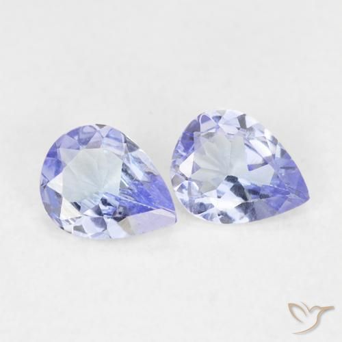 0.56ctw Natürlicher violett-blau Tansanit, Birnenform, VVS-VS