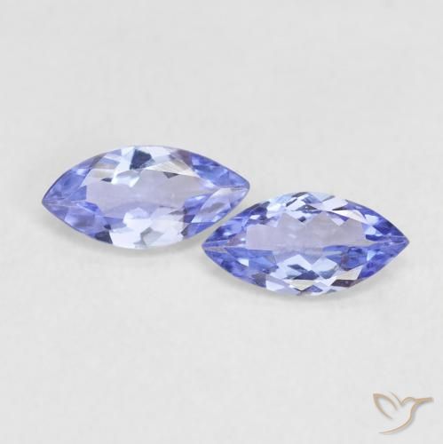 0.64ctw Natürlicher violett-blau Tansanit, Marquise, VVS-VS